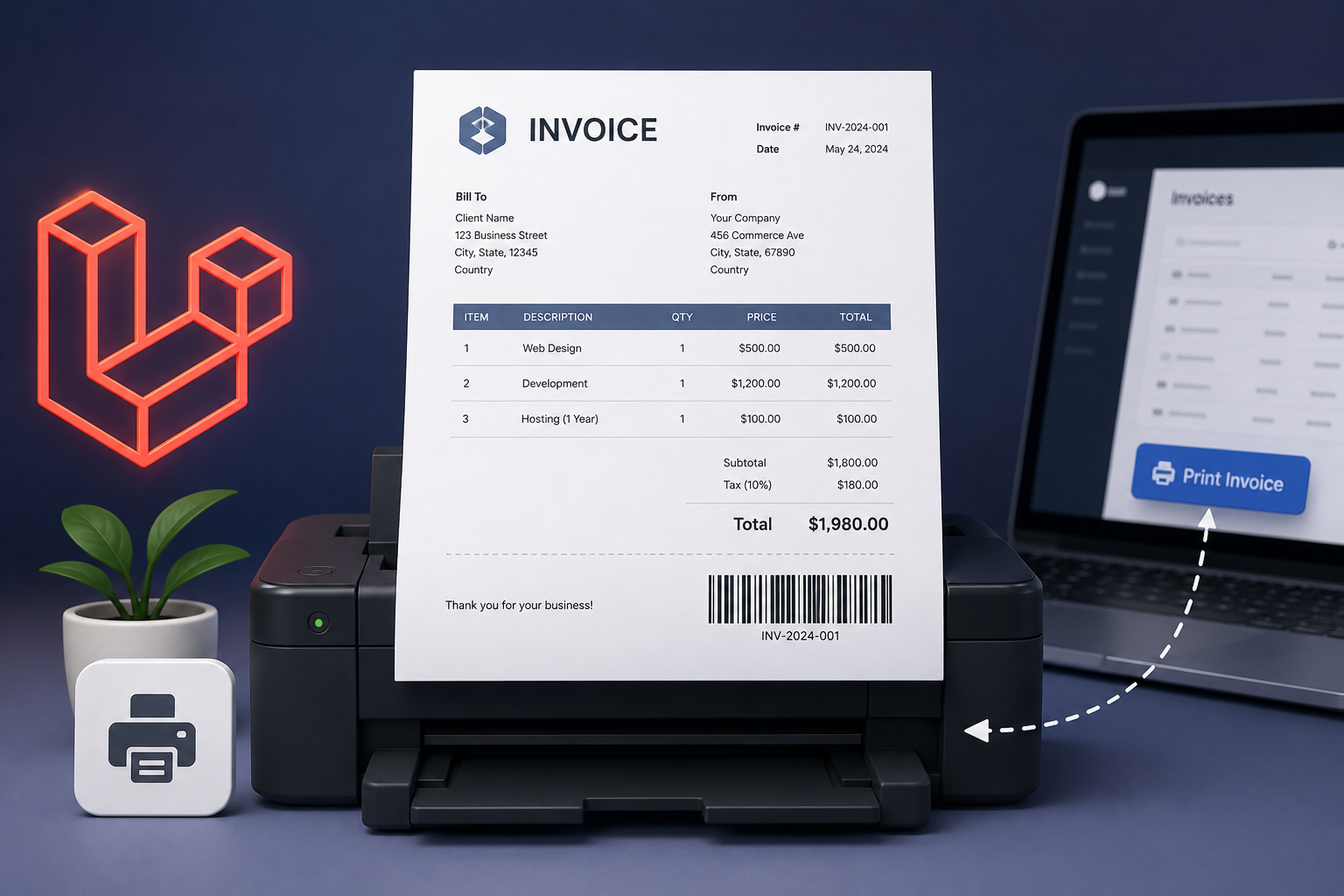 How to Print Invoices with Barcodes